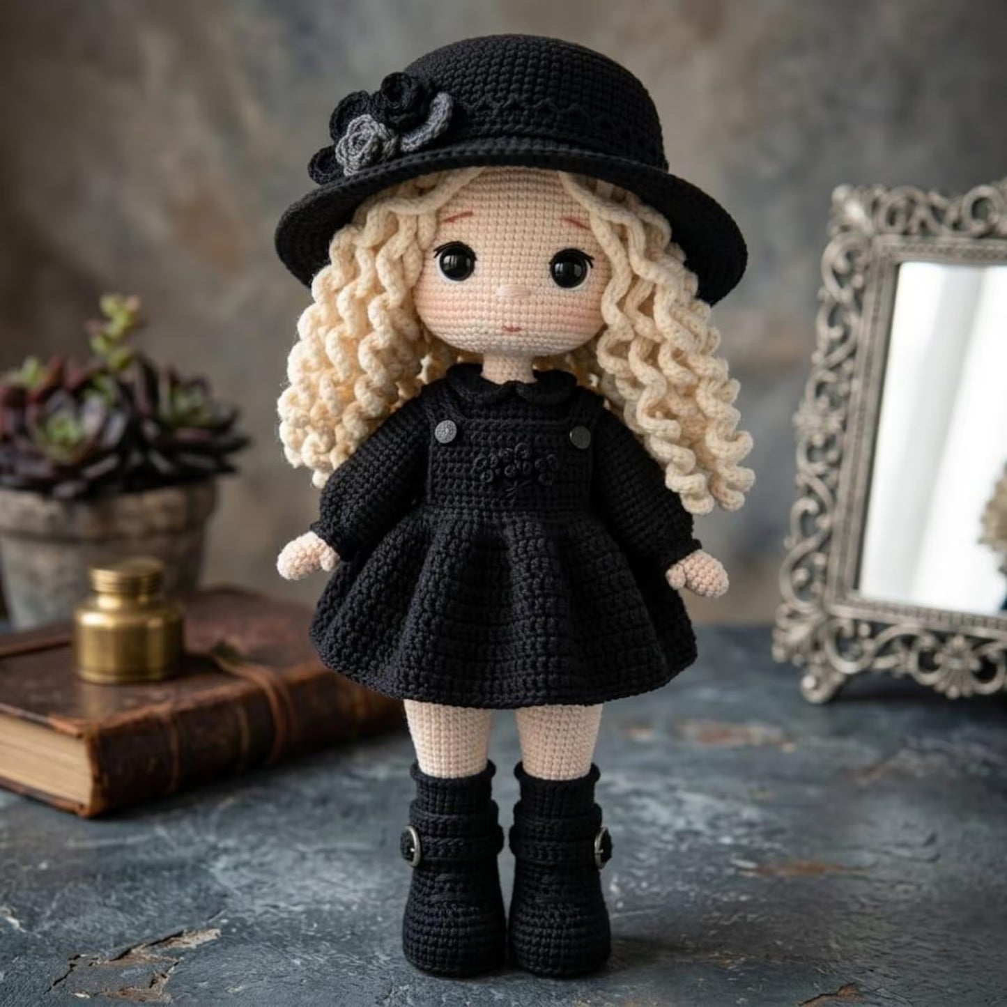 Amigurumi Crochet Doll Pattern, 30cm Handmade Girl Doll Tutorial