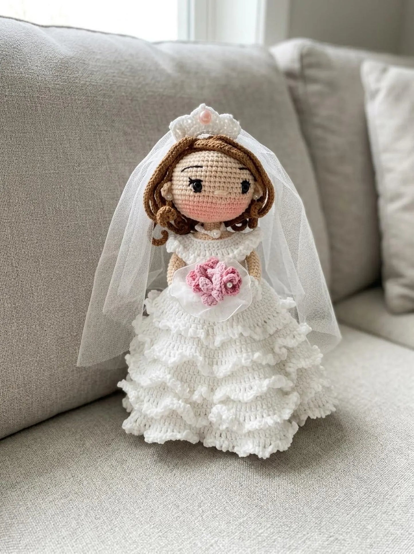 Wedding Doll Crochet Pattern Elegant Bride Amigurumi