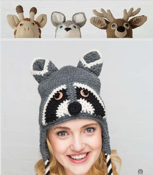 15 Crocheted Animal Hats Crochet Patterns