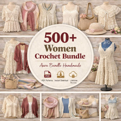 500+ Women Crochet Patterns Bundle
