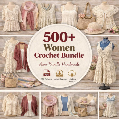 500+ Women Crochet Patterns Bundle
