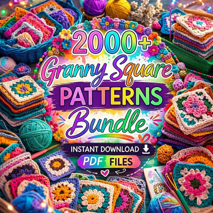 2000+ Crochet Granny Square Patterns Bundle
