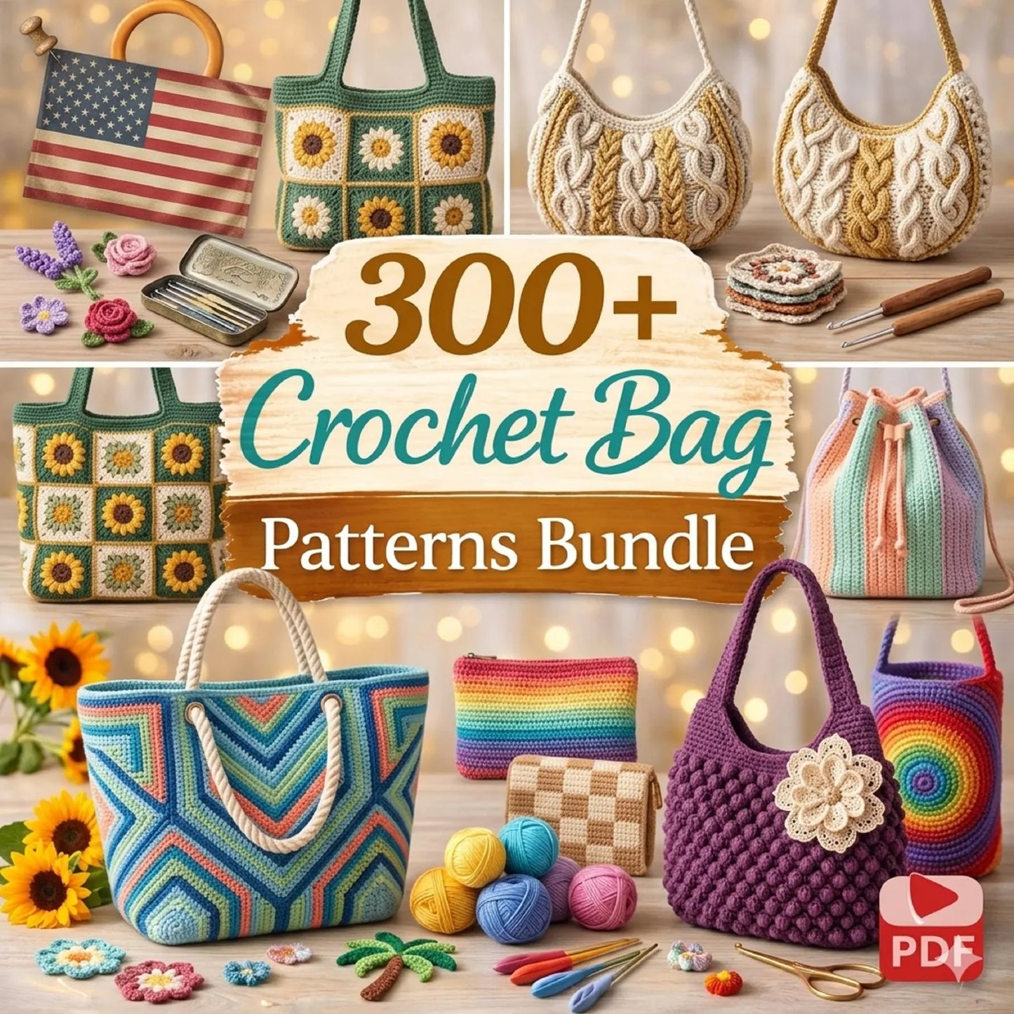 300+ Crochet Bag Pattern Bundle