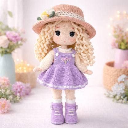 Amigurumi Crochet Doll Pattern, 30cm Handmade Girl Doll Tutorial
