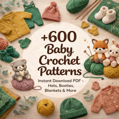 600+ Baby Crochet Patterns Bundle