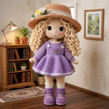 Amigurumi Crochet Doll Pattern, 30cm Handmade Girl Doll Tutorial