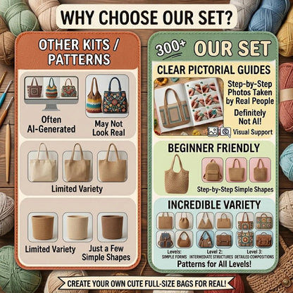 300+ Crochet Bag Pattern Bundle