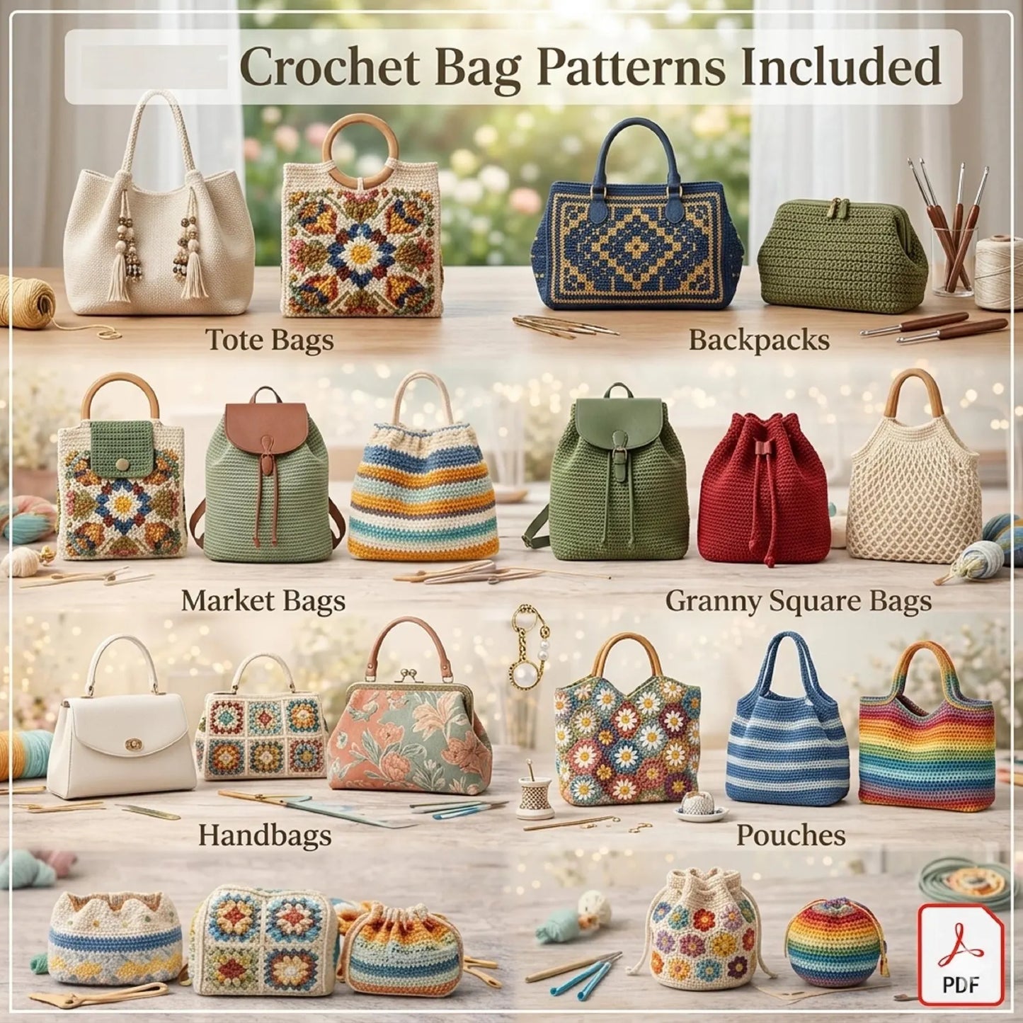 300+ Crochet Bag Pattern Bundle