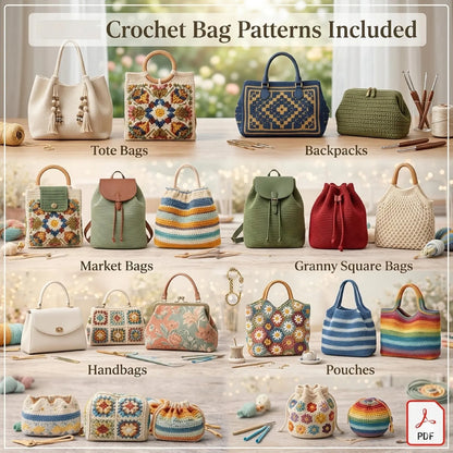 300+ Crochet Bag Pattern Bundle
