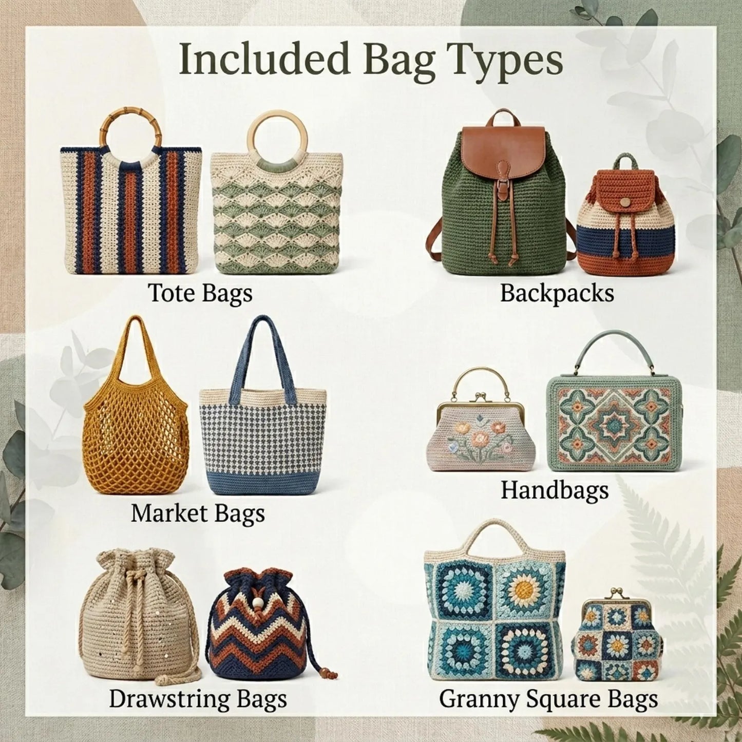 300+ Crochet Bag Pattern Bundle