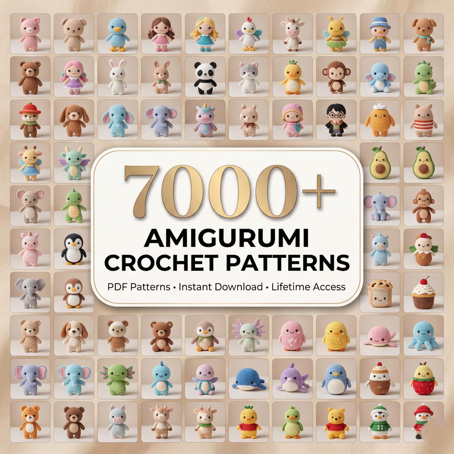 7000+ Amigurumi Crochet Patterns Bundle