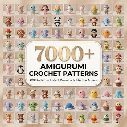 7000+ Amigurumi Crochet Patterns Bundle