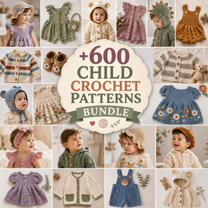600+ Baby Crochet Patterns Bundle