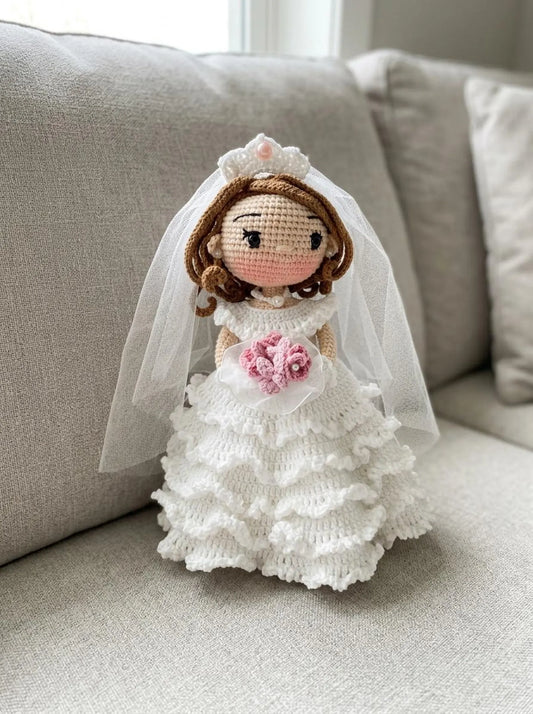 Wedding Doll Crochet Pattern Elegant Bride Amigurumi