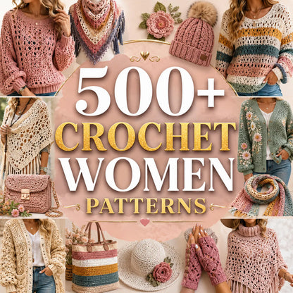 500+ Women Crochet Patterns Bundle