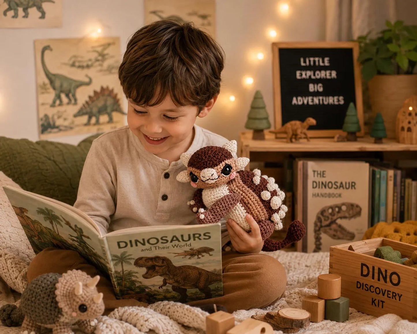 3 in 1 Ankylosaurus Bruno Crochet Pattern